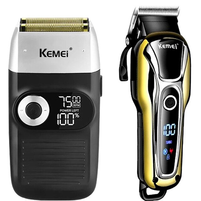 T9 Electric Hair Clipper LCD Trimmer for Men with USB Charge