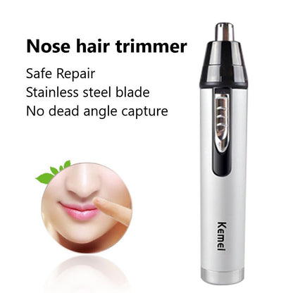 Rechargeable Nose Ear Hair Trimmer for Men Kemei Original 4 in 1