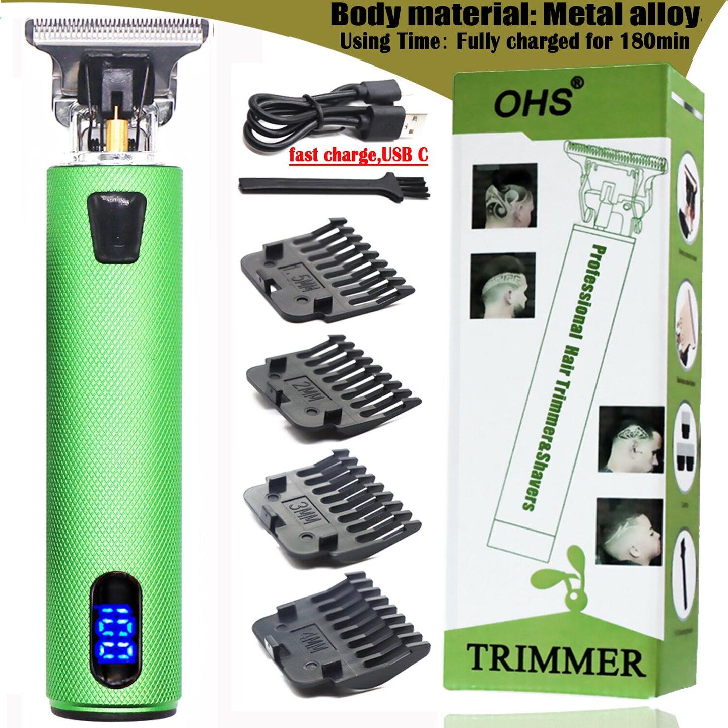 LCD Display Electric Cordless Safety Razor