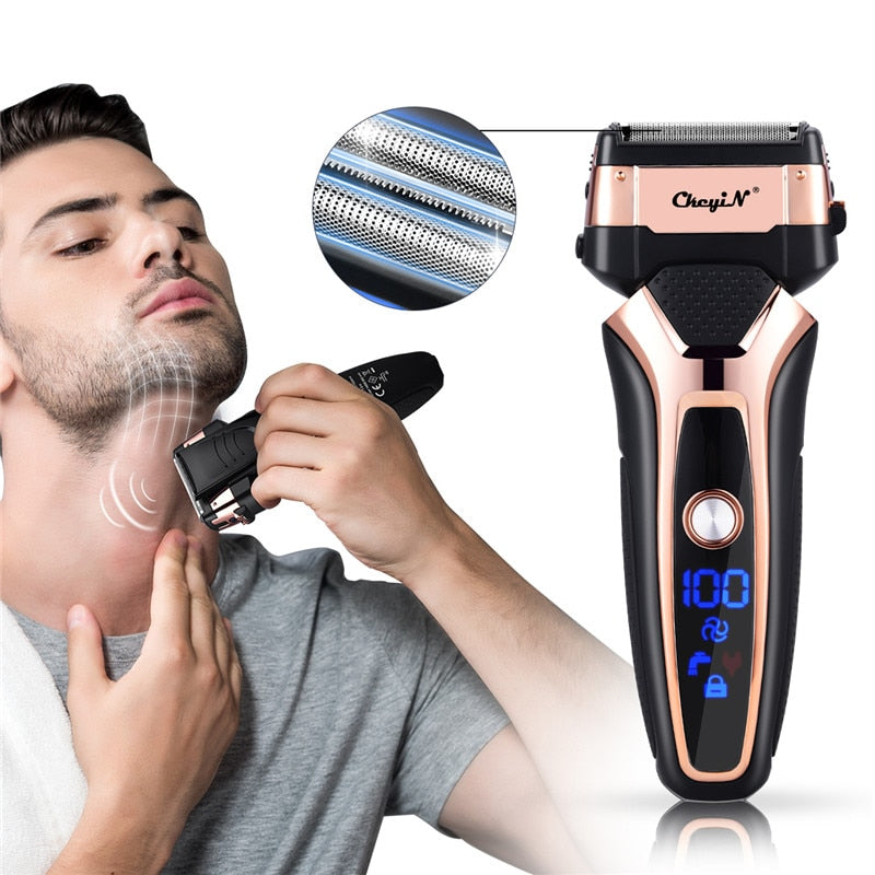 USB Rechargeable Electric Shaver Stainless Steel Shaving