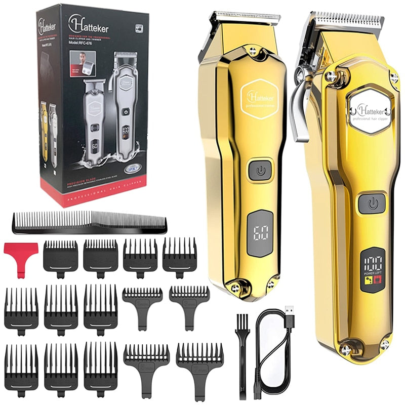 Hair clipper combo kit barber cordless