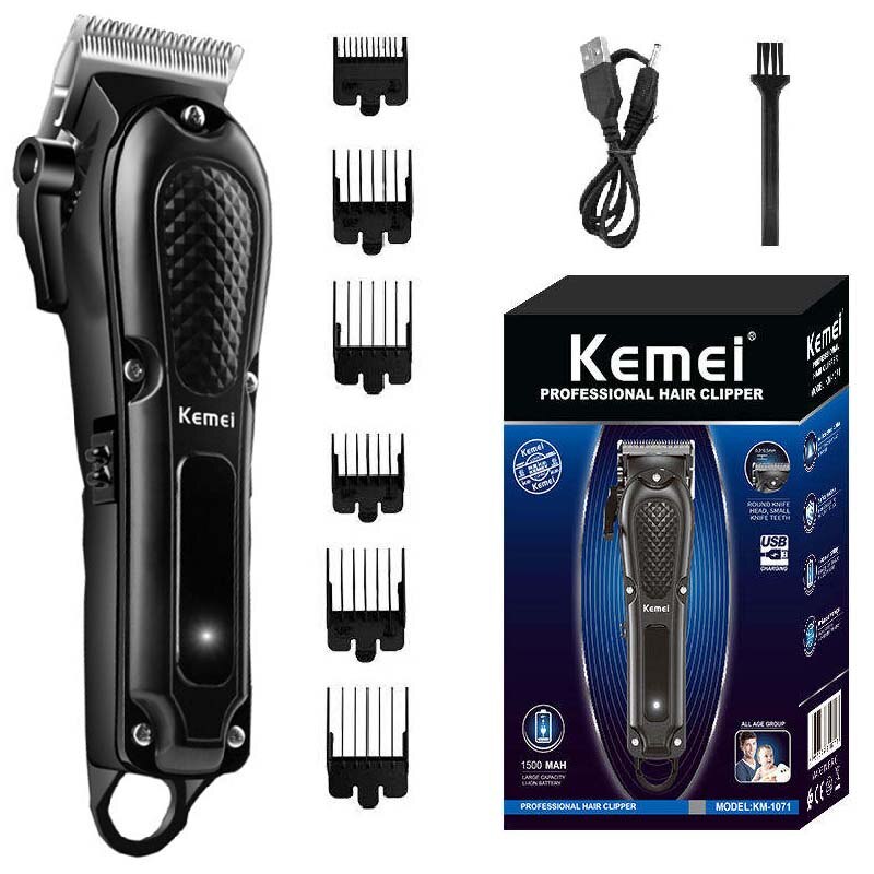 Rechargeable hair clipper cordless beard hair trimmer for men