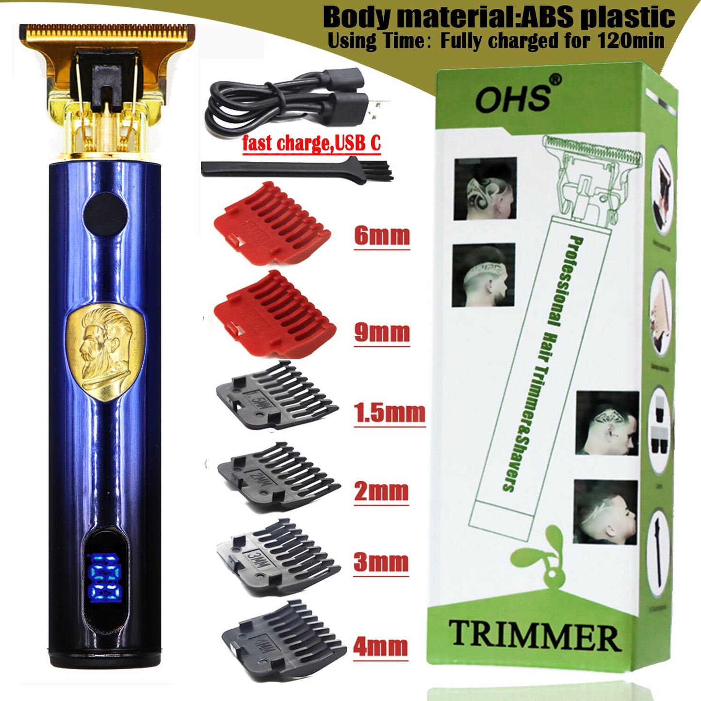 LCD Display Electric Cordless Safety Razor