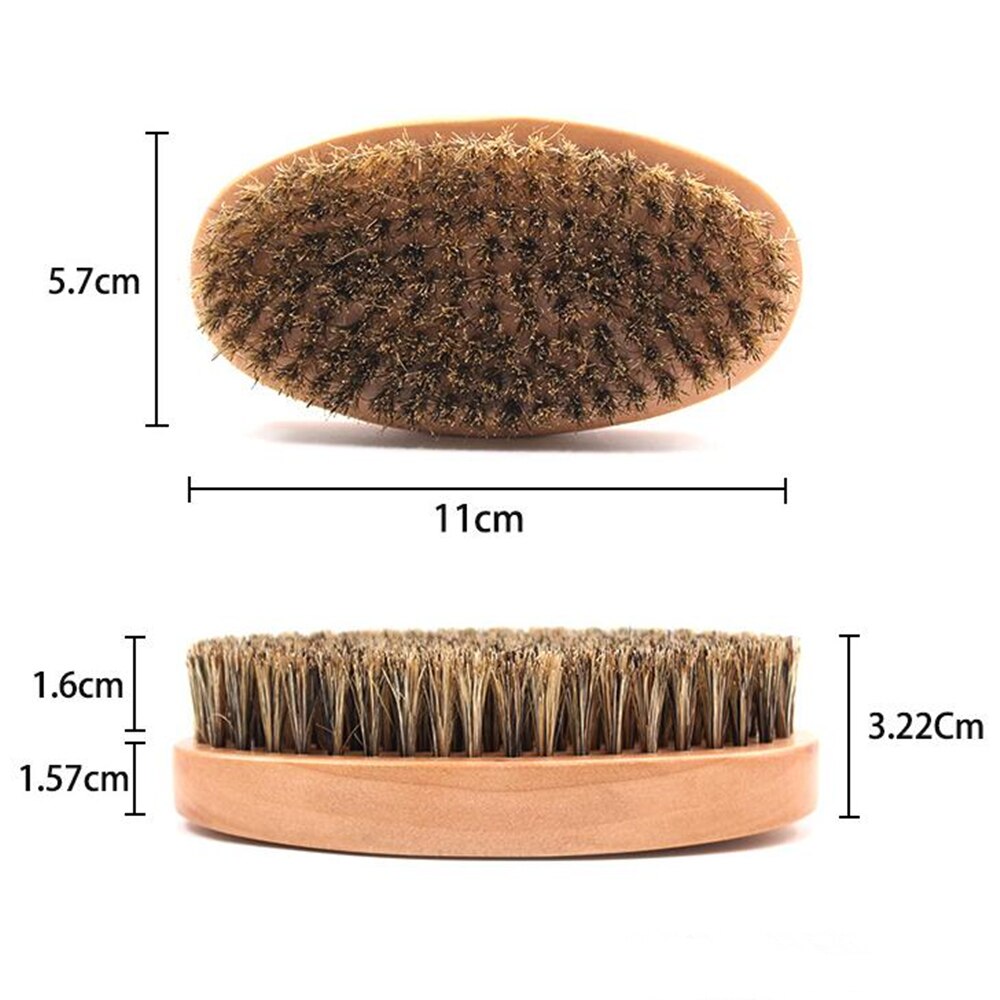 Men Beard Brush Facial Hair Brush Boar Bristle