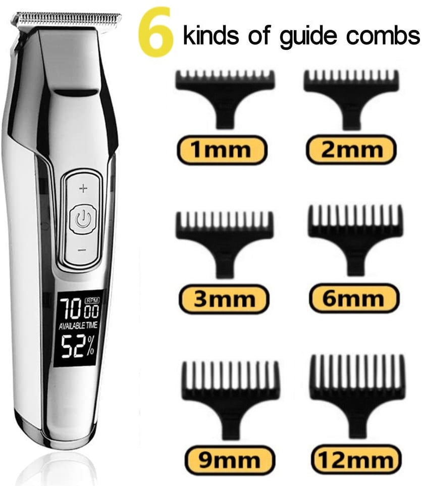 Professional Hair Clipper Beard Trimmer  Speed LED Digital Carving Clippers