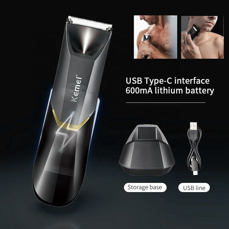 Washable Electric Groin & Body Trimmer For Men Women Ball Shaver