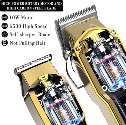 Hair clipper combo kit barber cordless