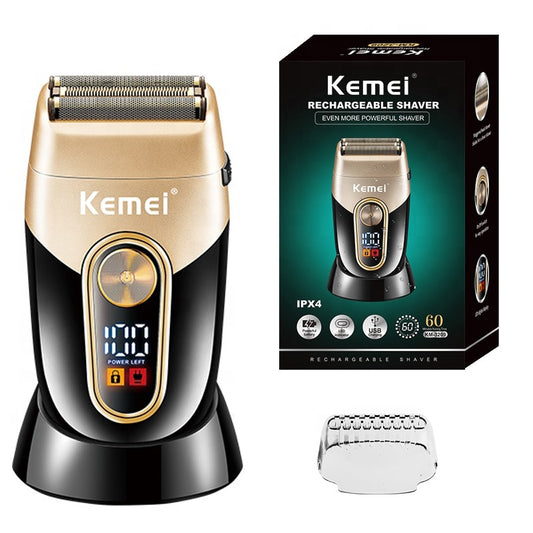 Original Kemei Shaver For Men Washable Beard Electric Shaver Rechargeable