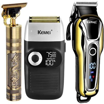 T9 Electric Hair Clipper LCD Trimmer for Men with USB Charge