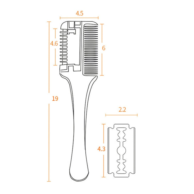 1pc Hairdressing Comb Haircut Brush Carbon