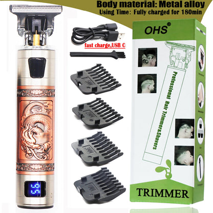 Electric Hair Clipper Rechargeable Shaver For Short Hair