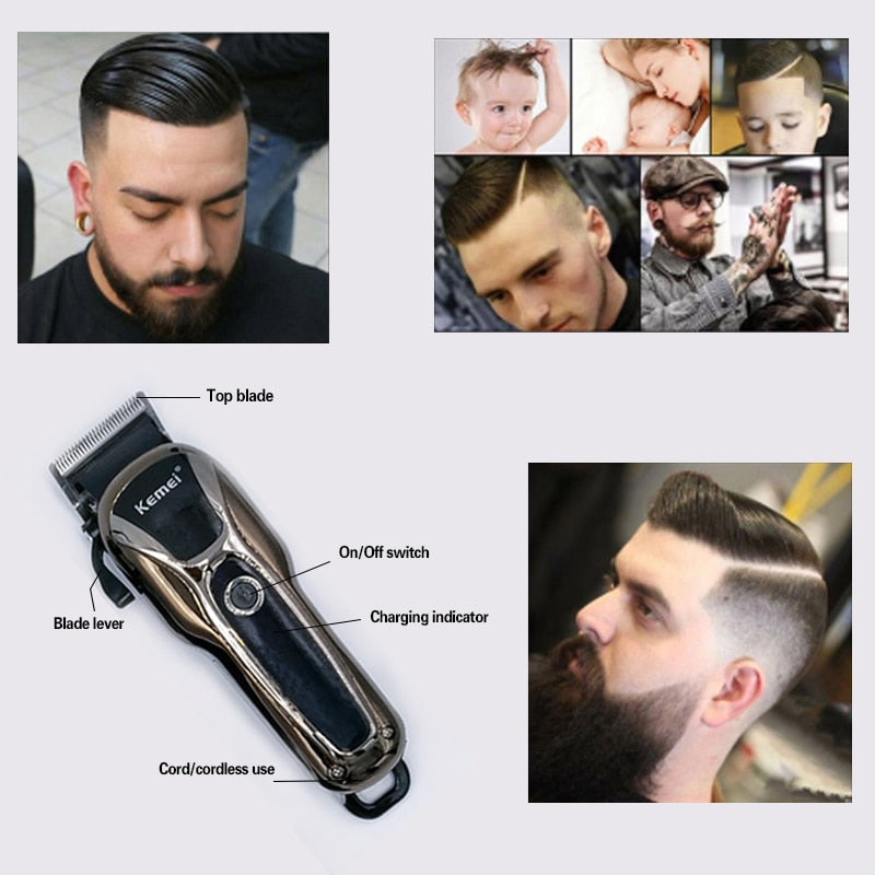 Electric Hair Clipper Hair Cutting machine Wireless Trimmer Men Professional