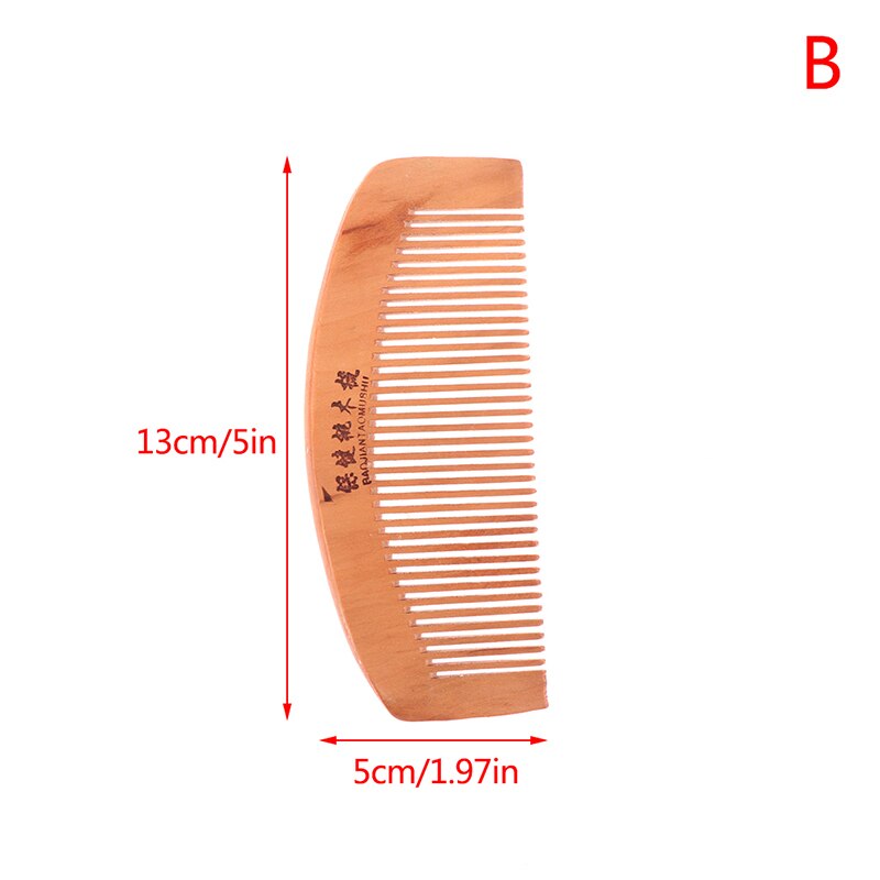 Pocket Comb Natural Peach Wood Small Comb