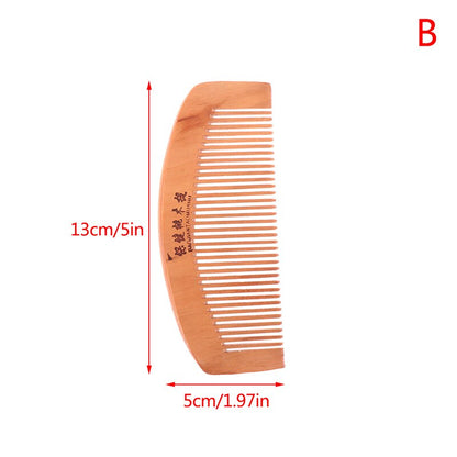 Pocket Comb Natural Peach Wood Small Comb