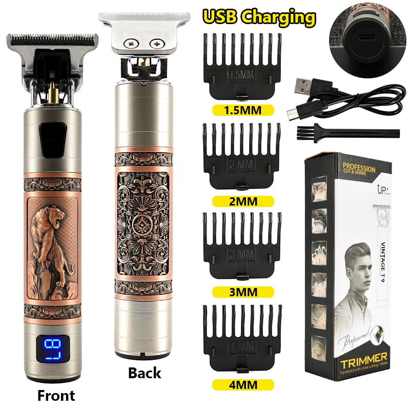 Electric Hair Clipper Man LCD 0mm Shaver Trimmer