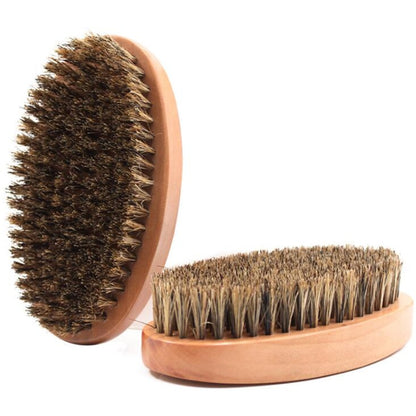 Men Beard Brush Facial Hair Brush Boar Bristle