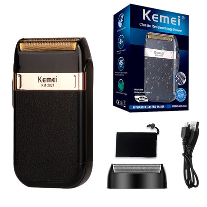 Kemei Hair Clipper Beard Trimmer and Beard Shaver Set USB Rechargeable