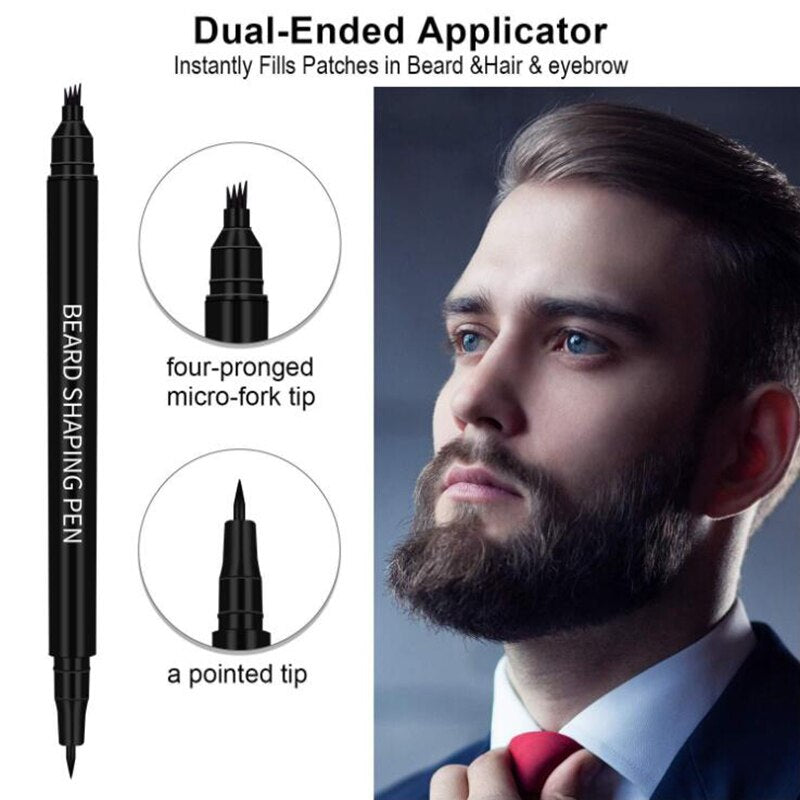 Beard Filling Pen Kit With Double Head Brush Men