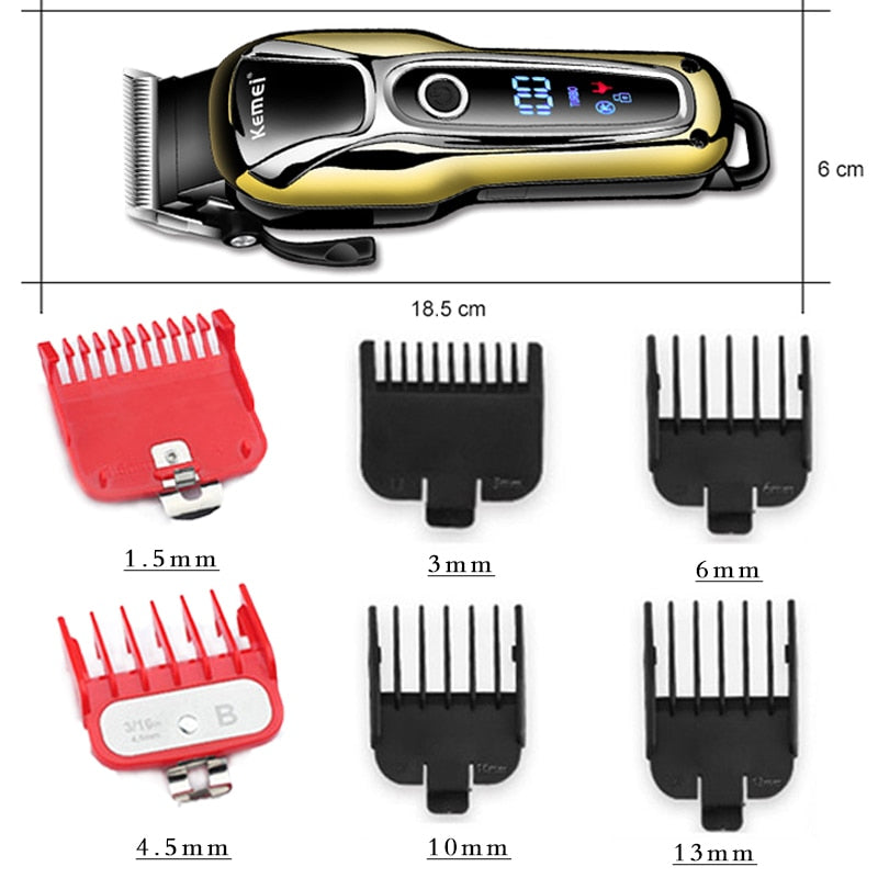 Electric Hair Clipper Hair Cutting machine Wireless Trimmer Men Professional