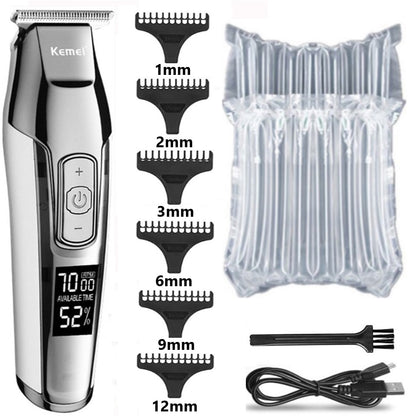 Professional Hair Clipper Beard Trimmer  Speed LED Digital Carving Clippers