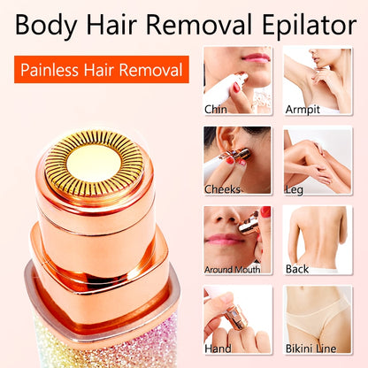 Portable 2 IN 1 Electric Epilator Eyebrow Trimmer