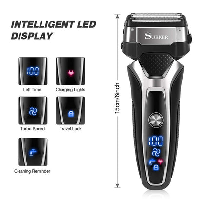 Electric shaver beard foil electric razor