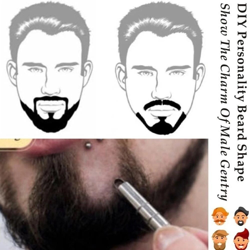 Professional Magical Engrave Beard Hair Scissors Eyebrow