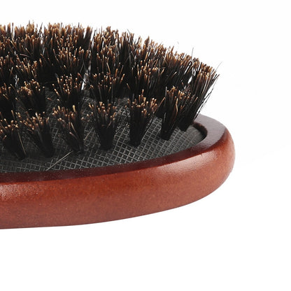 Brush Wood Handle Boar Bristle Beard Comb