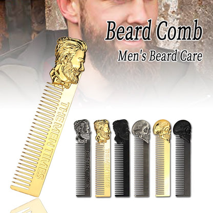 Profession Aluminum Metal Double-Sided Beard Comb