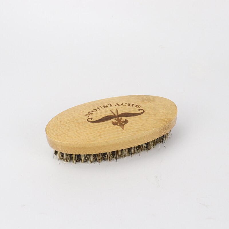 Natural Boar Bristle Beard Brush Set Double Sided