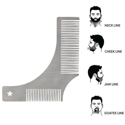 2 In 1 Stainless Steel Men Beard Straightener Comb