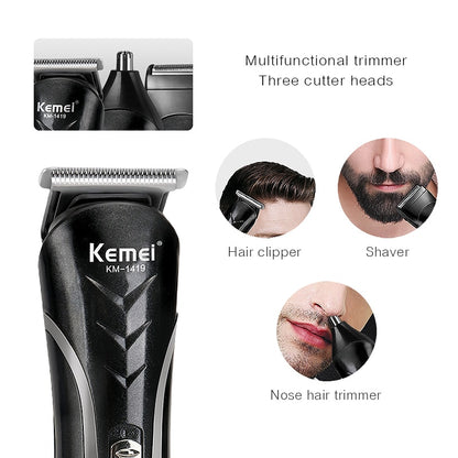 3 In 1 Electric Hair Clipper Beard Razor