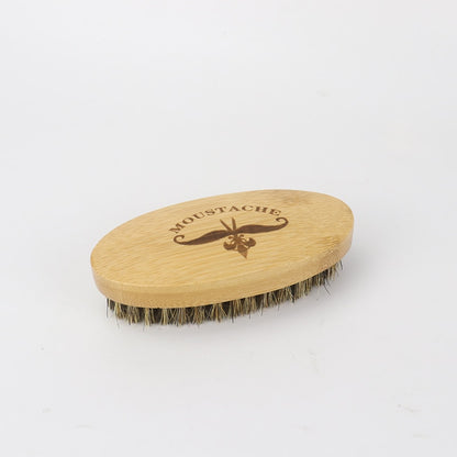 RIRON Boar Bristle Beard Brush Set Wooden