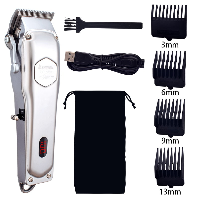 Professional Barber Hair Clipper Rechargeable