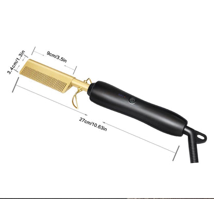 New Copper Comb 2 In 1 Hot Comb Straightener