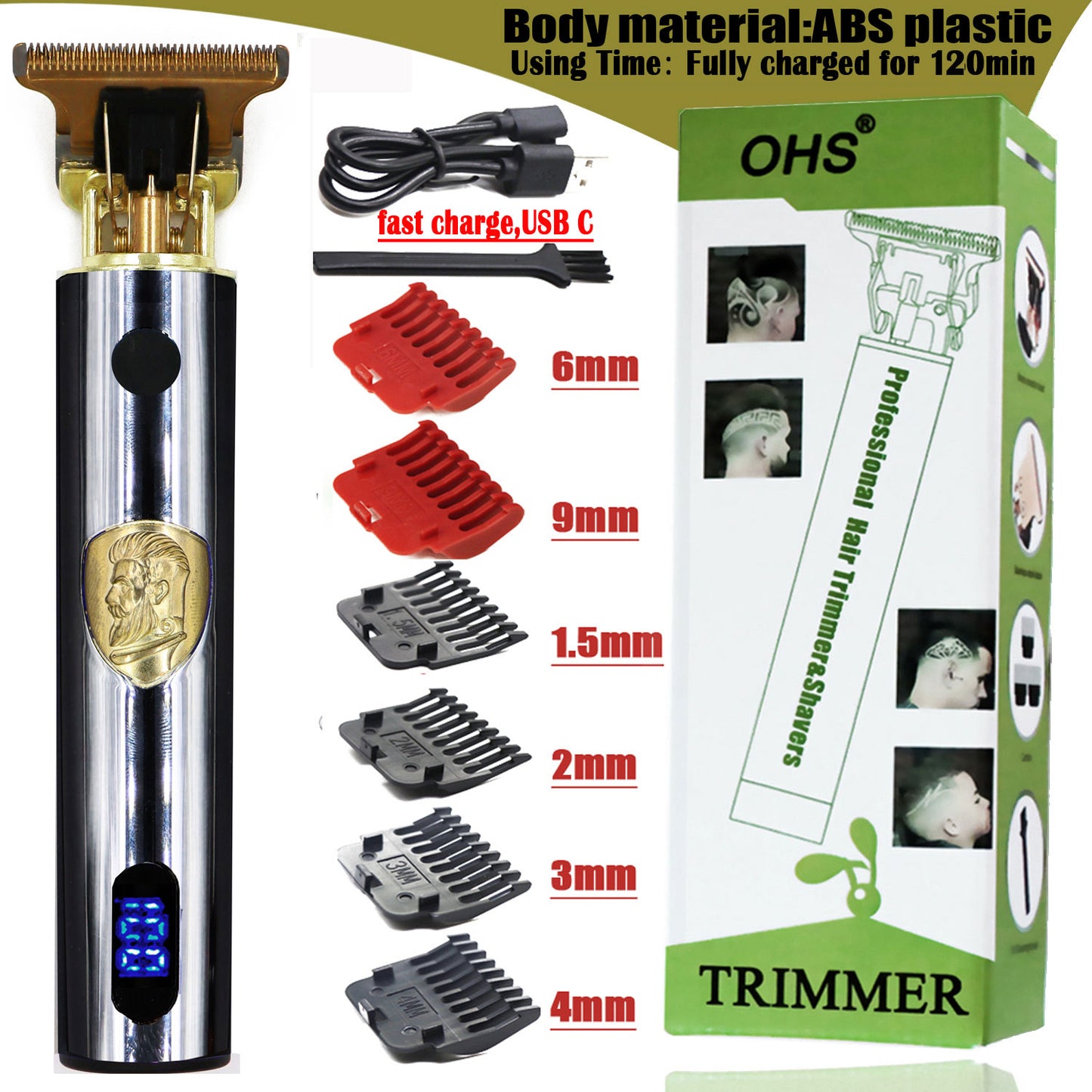 Hair Trimmer Barber Clipper Cordless