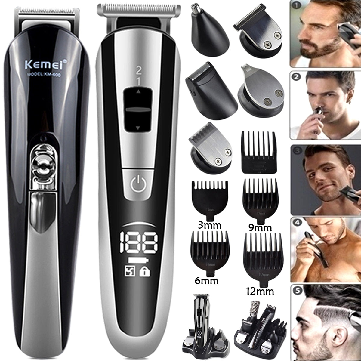 Hair Trimmer Electric Clipper Beauty Kit Multifunction Men Shaver Beard