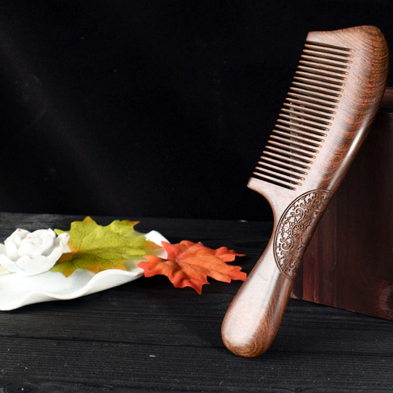 Natural Sandalwood Combs Solid Wood Carving