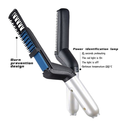 Electric Hair Comb Brush Beard Straightener