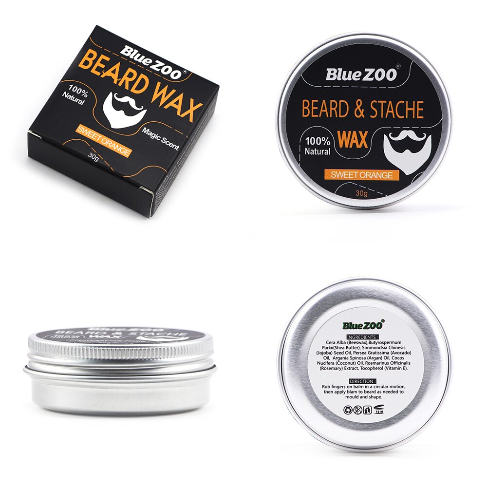 NEW 100% Organic Natural Beard Care  4 Flavors Wax