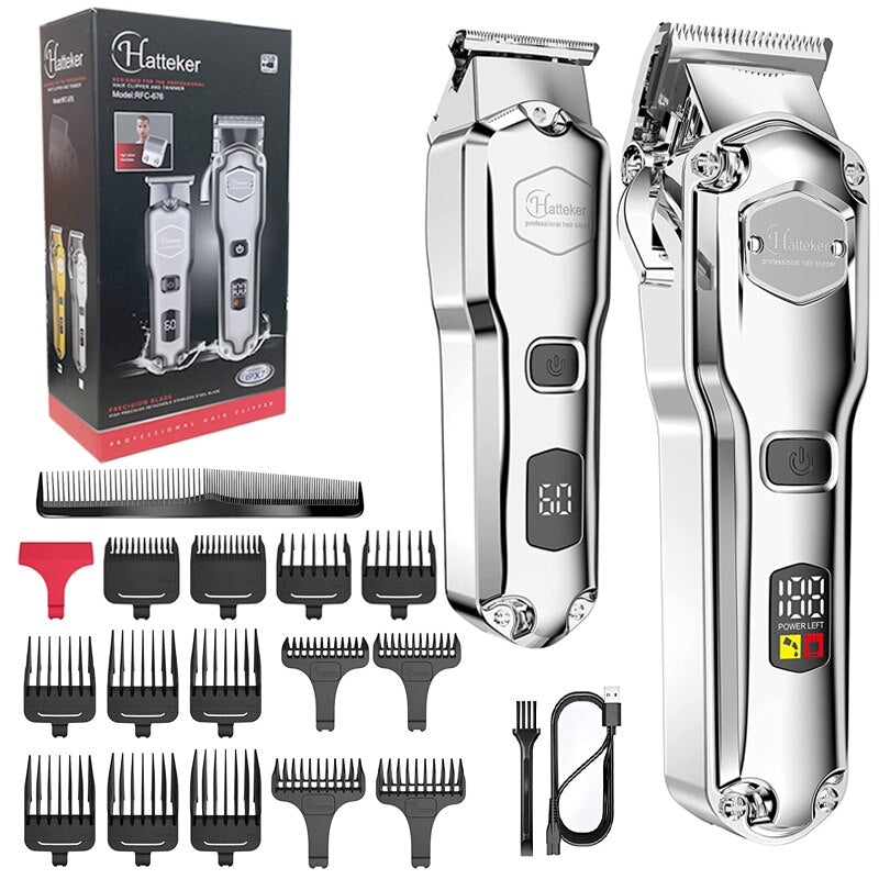 Adjustable hair clipper combo kit hair trimmer