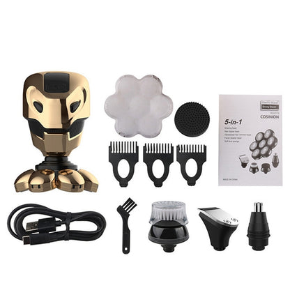 4D Men's Rechargeable Bald Head Electric Shaver