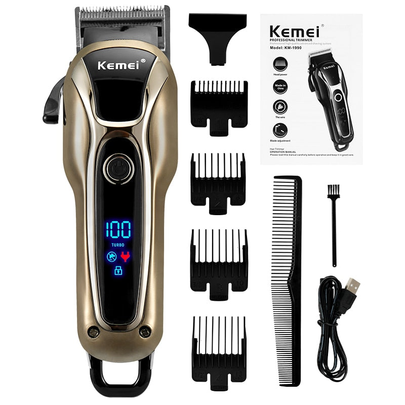 Hair Clipper Rechargeable Electric Finish Cutting