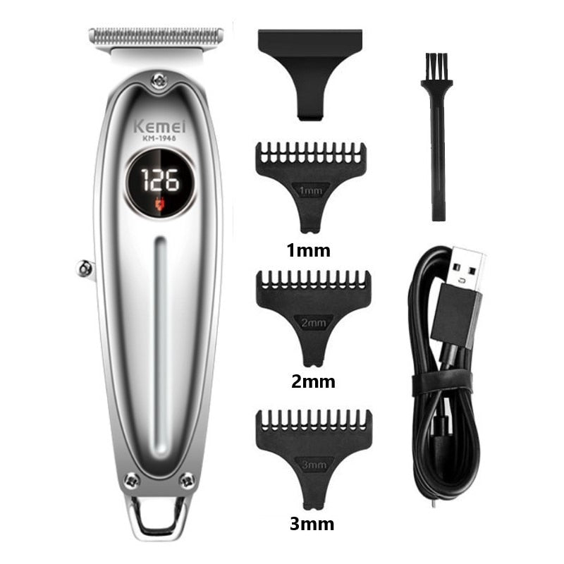 Electric Barber Full Metal Housing Hair Trimmer for Men