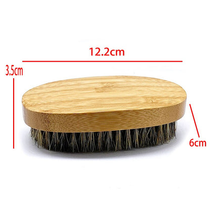 Professional Soft Boar Bristle Wood Beard Brush