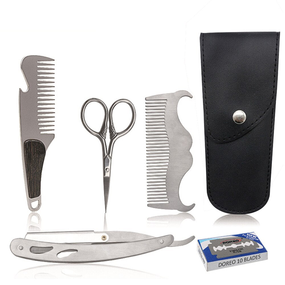 Men Beard Grooming Kit Trimming Shaving Comb