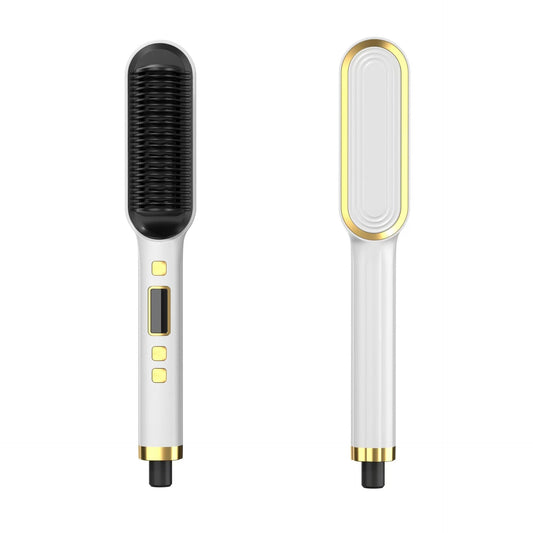 Hair Straightener Men Beard Comb Ceramic Hair Curler Brush Hair Comb Curling Hair Iron Hair Brush