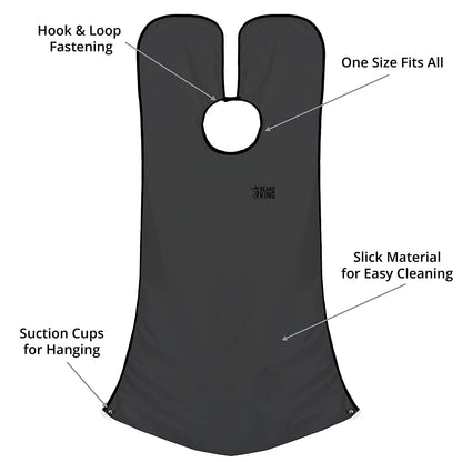 Beard Catcher Cape Bib Mirror Suction Cup Apron