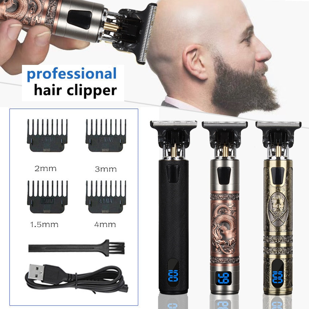 USB Electric Hair Cutting Machine Rechargeable Professional Beard Trimmer