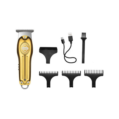 Professional Hair Trimmer Gold Clipper Men Barber Cordless Machine